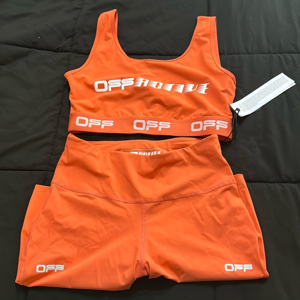 Athletic orange outfit purchased separately but selling as a set